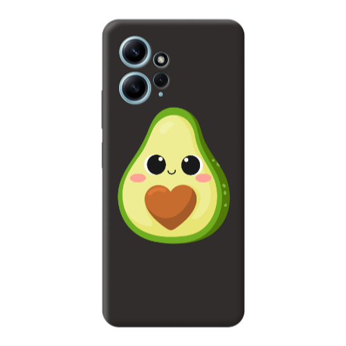 Xiaomi Redmi Note 12 4G Baby avocado Black Colored Silicone TPU Θήκη
