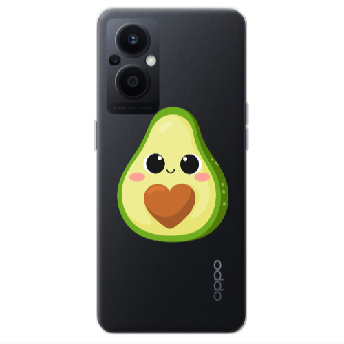 Oppo Reno 7 Lite Baby avocado Transparent Silicone TPU Θήκη