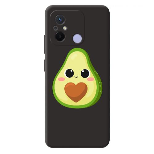 Xiaomi Redmi 12C Baby avocado Black Colored Silicone TPU Θήκη