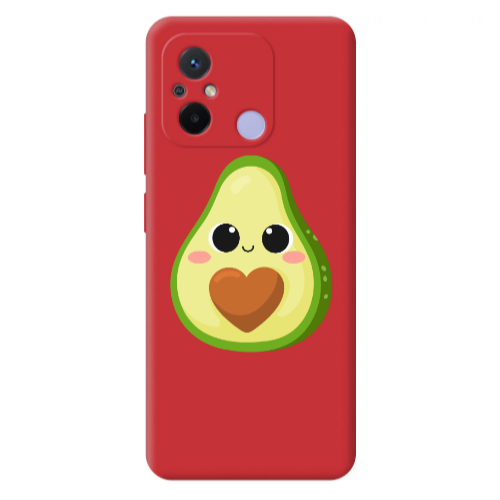 Xiaomi Redmi 12C Baby avocado Red Colored Silicone TPU Θήκη