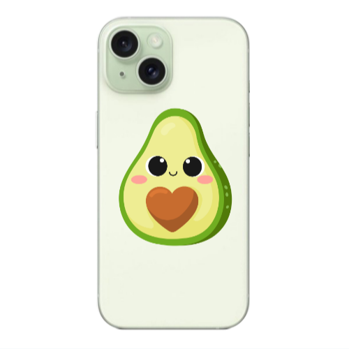 Apple iPhone 15 Baby avocado Transparent Silicone TPU Θήκη