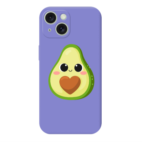 Apple iPhone 15 Plus Baby avocado Purple Colored Silicone TPU Θήκη