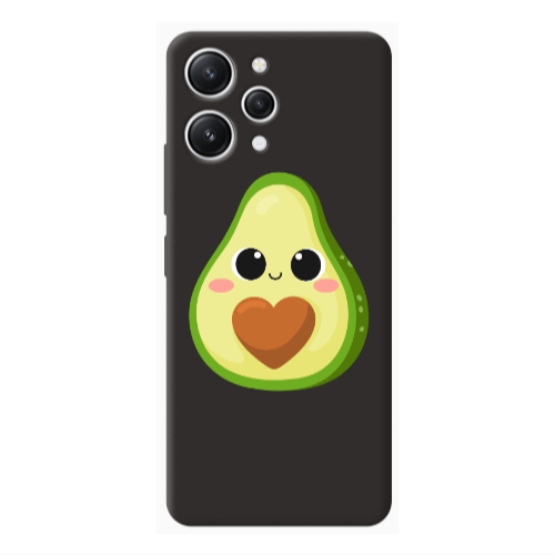 Xiaomi Redmi 12 Baby avocado Black Colored Silicone TPU Θήκη