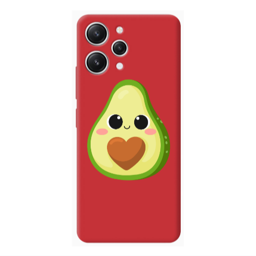 Xiaomi Redmi 12 Baby avocado Red Colored Silicone TPU Θήκη