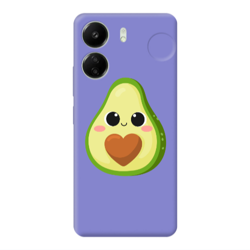 Xiaomi Redmi 13C Baby avocado Purple Colored Silicone TPU Θήκη