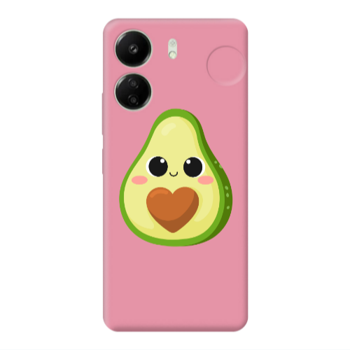 Xiaomi Redmi 13C Baby avocado Pink Colored Silicone TPU Θήκη