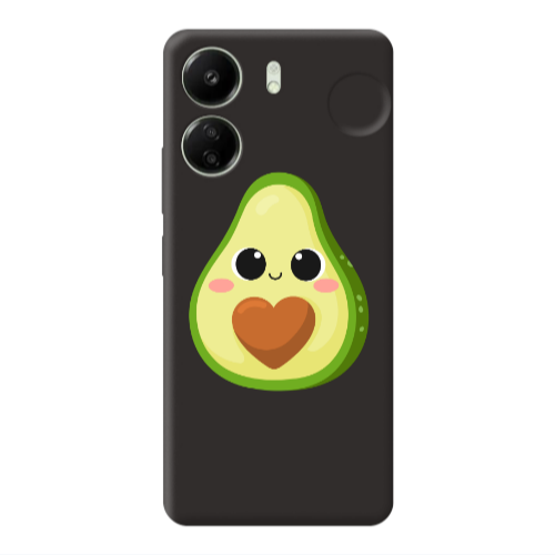 Xiaomi Redmi 13C Baby avocado Black Colored Silicone TPU Θήκη