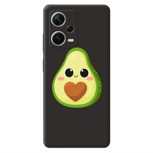 Xiaomi Poco X5 Baby avocado Black Colored Silicone TPU Θήκη
