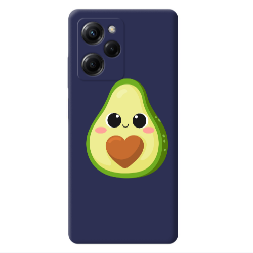 Xiaomi Poco X5 Pro Baby avocado Dark blue Colored Silicone TPU Θήκη