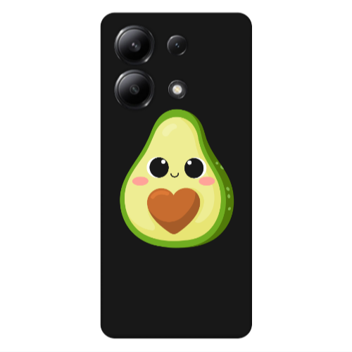 Xiaomi Redmi Note 13 4G Baby avocado Black Colored Silicone TPU Θήκη