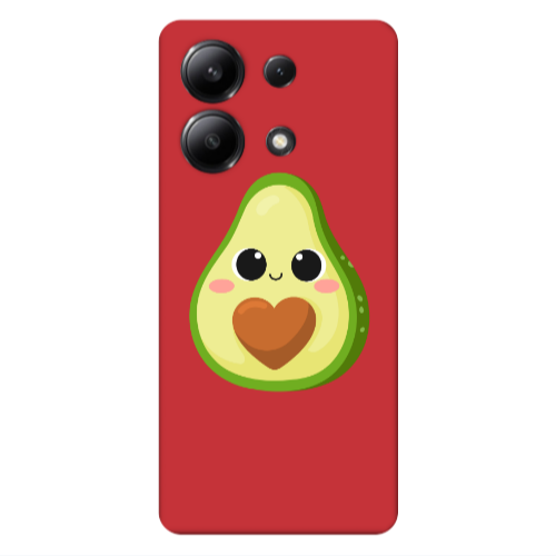 Xiaomi Redmi Note 13 4G Baby avocado Red Colored Silicone TPU Θήκη