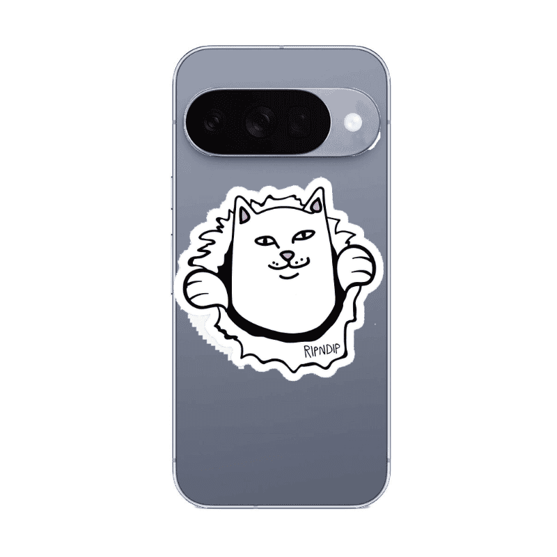 Google Pixel 10 White cat Transparent Silicone TPU Θήκη