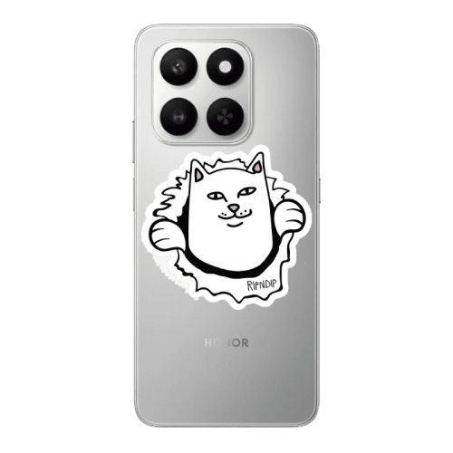 Honor Magic 400 Smart White cat Transparent Silicone TPU Θήκη
