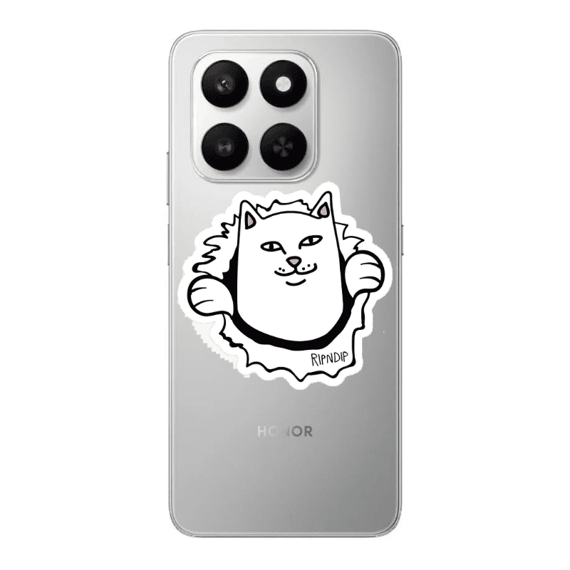 Honor Magic 400 Smart White cat Transparent Silicone TPU Θήκη