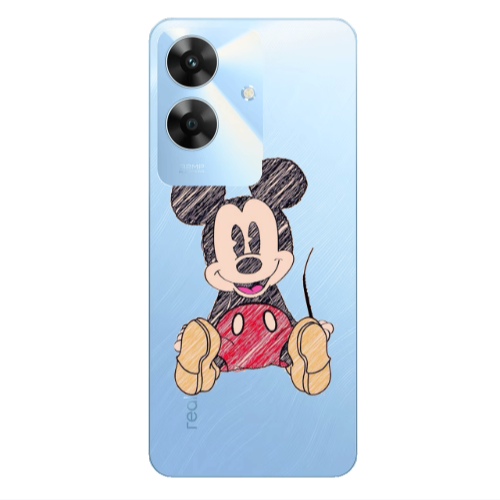 Realme Note 60 Mickey mouse 2 Transparent Silicone TPU Θήκη