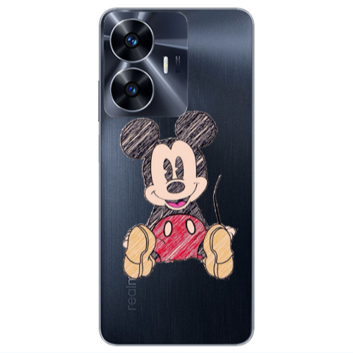 Realme Note 50 Mickey mouse 2 Transparent Silicone TPU Θήκη