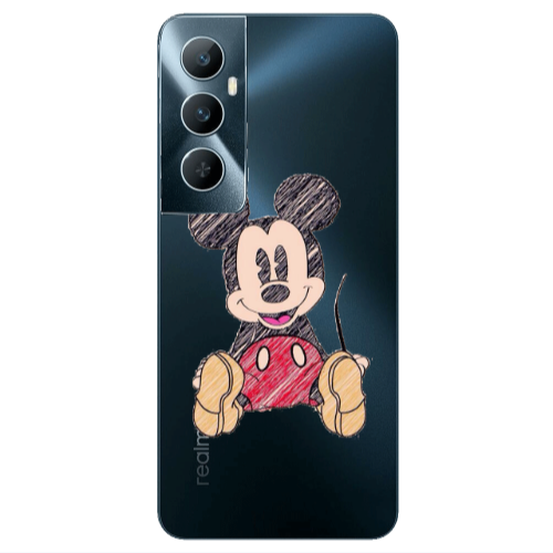 Realme C65 Mickey mouse 2 Transparent Silicone TPU Θήκη
