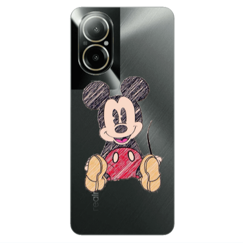 Realme C67 Mickey mouse 2 Transparent Silicone TPU Θήκη