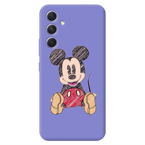 Samsung A56 Mickey mouse 2 Purple Colored Silicone TPU Θήκη