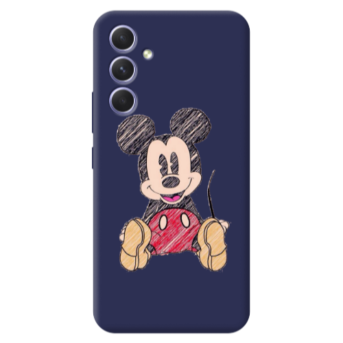 Samsung A56 Mickey mouse 2 Dark blue Colored Silicone TPU Θήκη