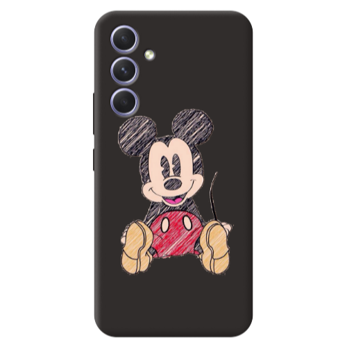 Samsung A56 Mickey mouse 2 Black Colored Silicone TPU Θήκη