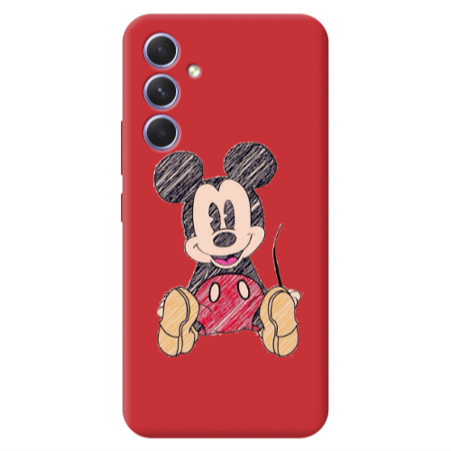 Samsung A56 Mickey mouse 2 Red Colored Silicone TPU Θήκη