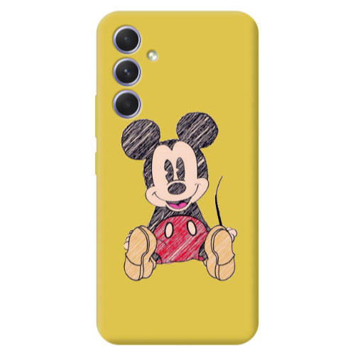 Samsung A56 Mickey mouse 2 Yellow Colored Silicone TPU Θήκη