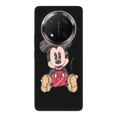 Honor Magic 7 Lite Mickey mouse 2 Black Colored Silicone TPU Θήκη