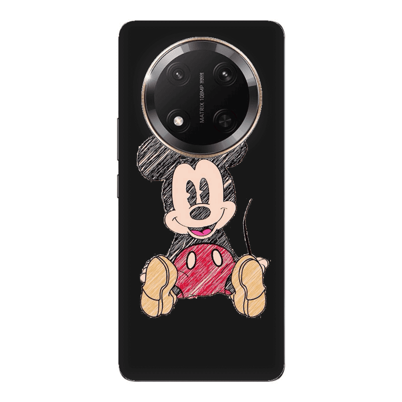 Honor Magic 7 Lite Mickey mouse 2 Black Colored Silicone TPU Θήκη