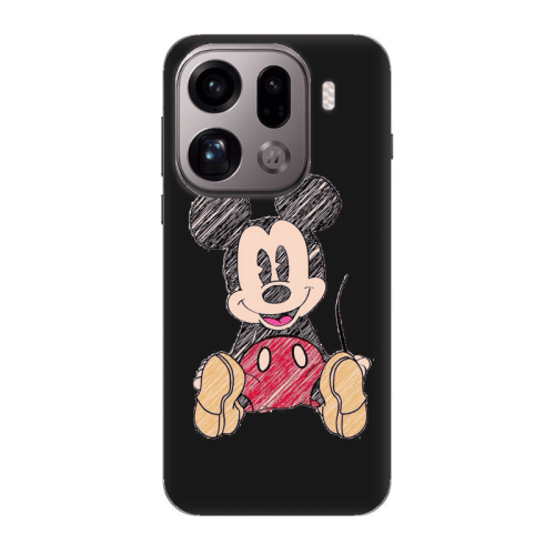 Oppo Find X9 Pro Mickey mouse 2 Black Colored Silicone TPU Θήκη