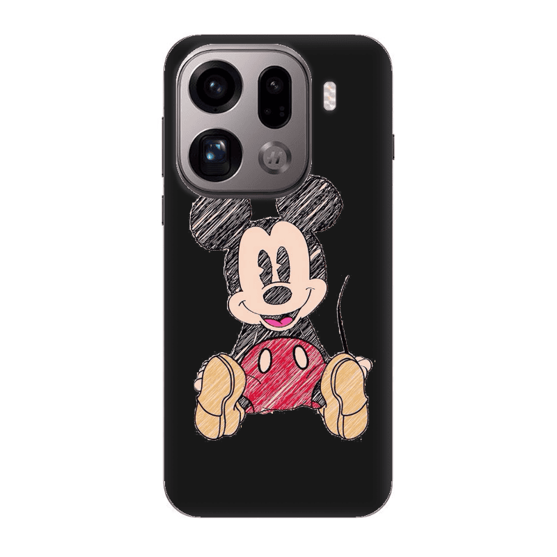 Oppo Find X9 Pro Mickey mouse 2 Black Colored Silicone TPU Θήκη