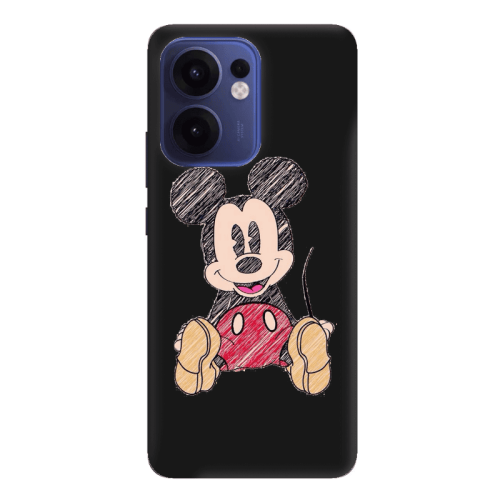 Oppo Reno 13 F Mickey mouse 2 Black Colored Silicone TPU Θήκη