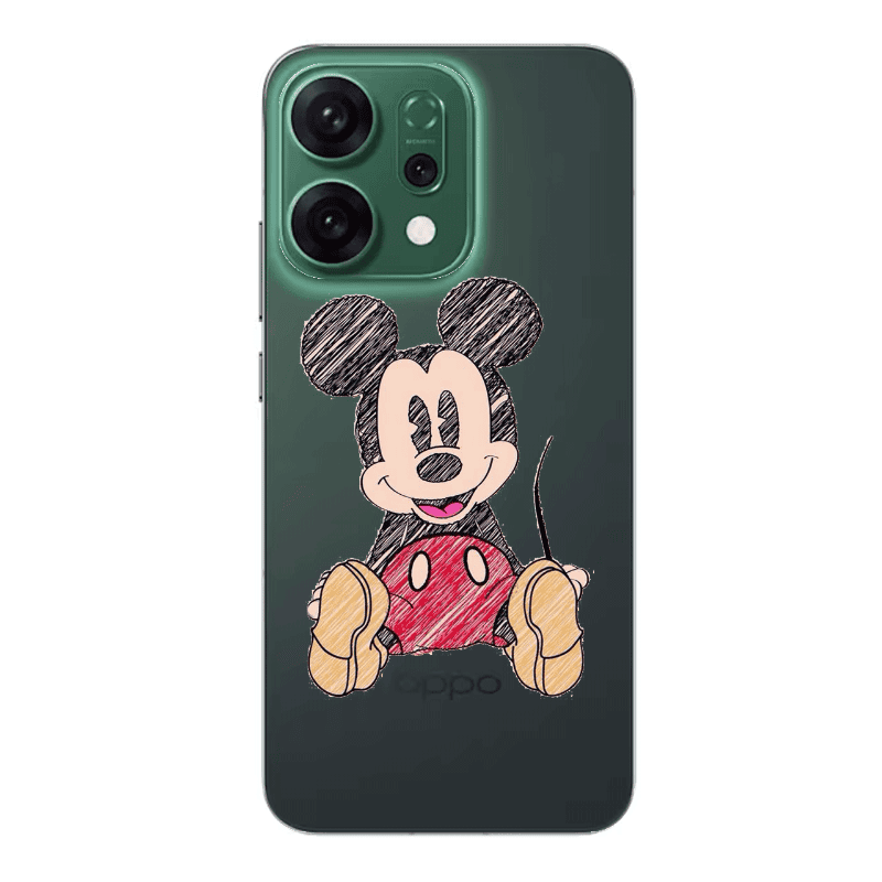 Oppo RENO 14 Mickey mouse 2 Transparent Silicone TPU Θήκη