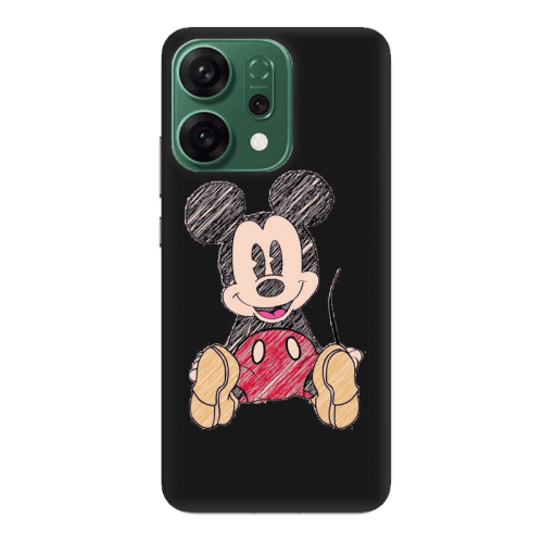 Oppo RENO 14 Mickey mouse 2 Black Colored Silicone TPU Θήκη