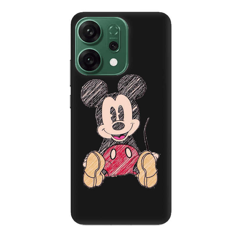 Oppo RENO 14 Mickey mouse 2 Black Colored Silicone TPU Θήκη