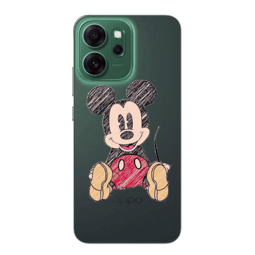 Oppo 14 F Mickey mouse 2 Transparent Silicone TPU Θήκη