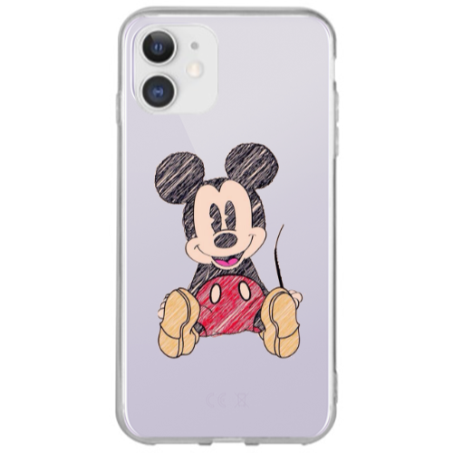 Apple iPhone 12 Mickey mouse 2 Transparent Silicone TPU Θήκη