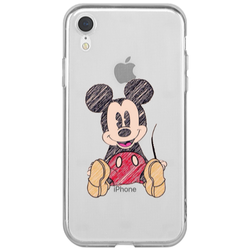 Apple iPhone Xr Mickey mouse 2 Transparent Silicone TPU Θήκη