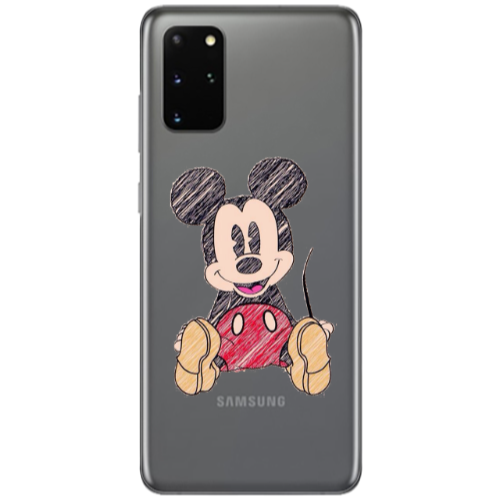 Samsung S20 Plus Mickey mouse 2 Transparent Silicone TPU Θήκη