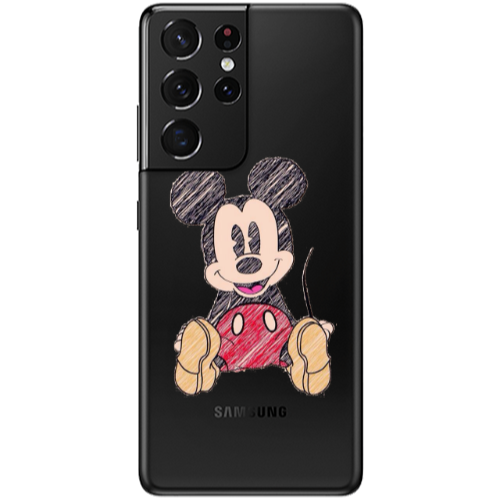 Samsung S21 Ultra Mickey mouse 2 Transparent Silicone TPU Θήκη