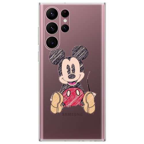 Samsung S22 Ultra Mickey mouse 2 Transparent Silicone TPU Θήκη