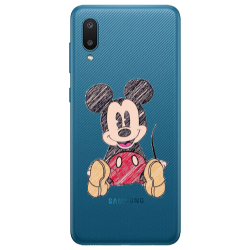 Samsung A02 Mickey mouse 2 Transparent Silicone TPU Θήκη