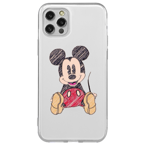 Apple iPhone 12 Pro Mickey mouse 2 Transparent Silicone TPU Θήκη