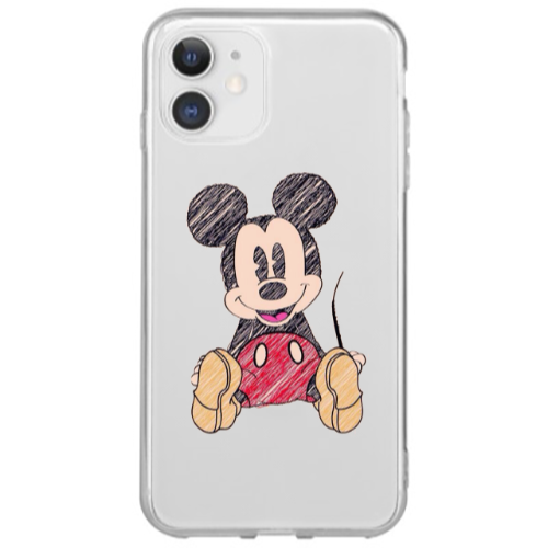 Apple iPhone 12 Mini Mickey mouse 2 Transparent Silicone TPU Θήκη