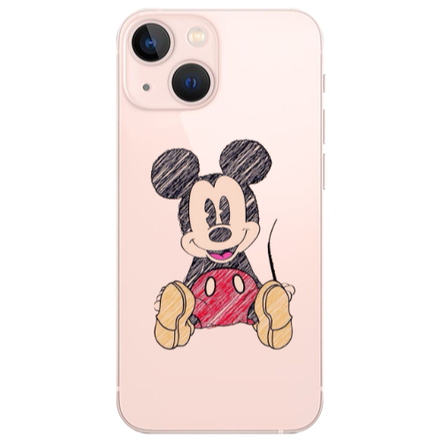 Apple iPhone 13 Mini Mickey mouse 2 Transparent Silicone TPU Θήκη