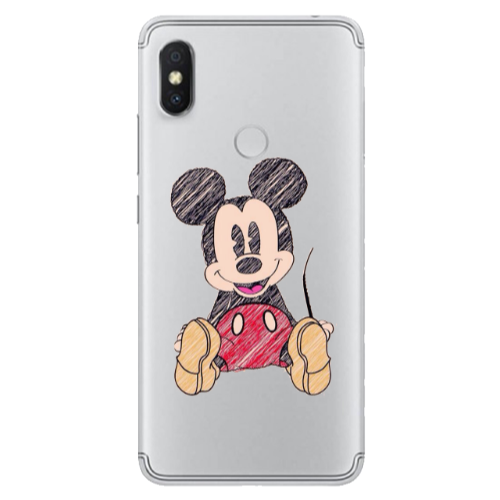 Xiaomi Redmi S2 Mickey mouse 2 Transparent Silicone TPU Θήκη