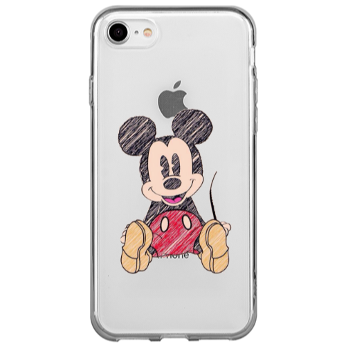 Apple iPhone SE 2020 Mickey mouse 2 Transparent Silicone TPU Θήκη