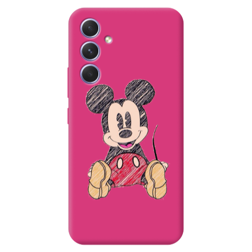 Samsung A54 Mickey mouse 2 Fuchsia Colored Silicone TPU Θήκη