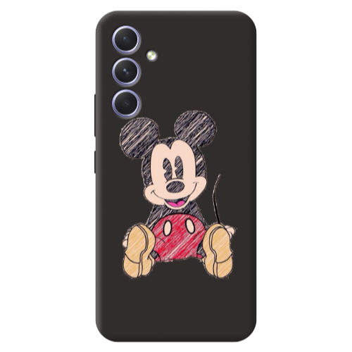 Samsung A54 Mickey mouse 2 Black Colored Silicone TPU Θήκη