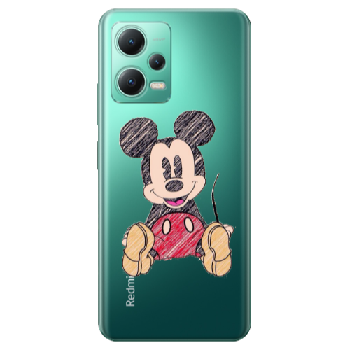 Xiaomi Redmi Note 12 Pro 5G Mickey mouse 2 Transparent Silicone TPU Θήκη